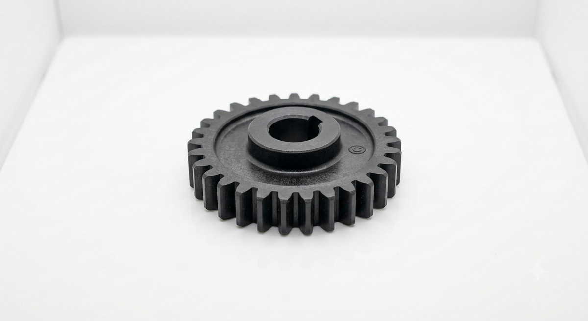 Neutrales 3D-gedrucktes Bauteil als Symbolbild für rechtliche Grenzen beim 3D-Druck
